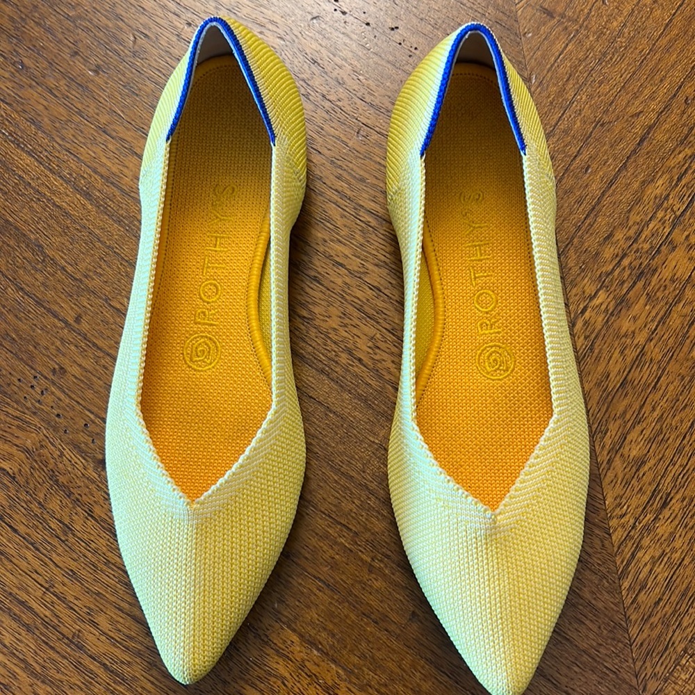 Rothy’s flats been worn twice.
